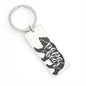 Papa Bear Key Chain Jewelry Stainless Steel Rectangle Keychain No