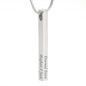 Stylish Bar Necklace With YOUR Custom Engraving | Vertical Stick Necklace Jewelry