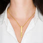Stylish Bar Necklace With YOUR Custom Engraving | Vertical Stick Necklace Jewelry