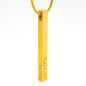 Stylish Bar Necklace With YOUR Custom Engraving | Vertical Stick Necklace Jewelry