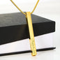Stylish Bar Necklace With YOUR Custom Engraving | Vertical Stick Necklace Jewelry