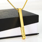Stylish Bar Necklace With YOUR Custom Engraving | Vertical Stick Necklace Jewelry