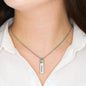 Birthstone Pendant Necklace with Your Custom Engraving Jewelry
