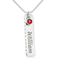 Birthstone Pendant Necklace with Your Custom Engraving Jewelry