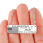 Powerful Mom and Veteran Necklace Jewelry Stainless Steel Horizontal Bar Necklace No
