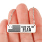 Stand For The Flag | Some Fought For The Right Jewelry Stainless Steel Horizontal Bar Necklace No