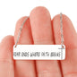 Faith | God Has Us In His Hands Jewelry Stainless Steel Horizontal Bar Necklace No
