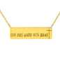 Faith | God Has Us In His Hands Jewelry 18K Gold Over Stainless Steel Horizontal Bar Necklace No