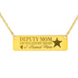 Deputy Mom | You Raised Your Hero Jewelry 18K Gold Over Stainless Steel Horizontal Bar Necklace No