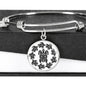 Peaceful Tribal Turtle, White Background Circle Bangle Jewelry Luxury Bangle (Silver) No
