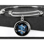 Be Still, Clear Circle Bangle Jewelry Luxury Bangle (Silver) No