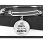 Loves me at my Darkest Circle Bangle Jewelry Luxury Bangle (Silver) No
