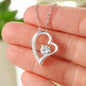 To Daughter Love, Dad - Love Forever Heart Necklace Jewelry