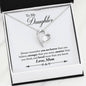 To My Daughter, Love Mom - Braver Stronger Smarter Jewelry 14k White Gold Finish