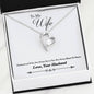 To Wife From Husband - Loving Heart Neckalce Jewelry 14k White Gold Finish