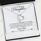 To Daughter Love Dad - Through My Eyes Jewelry 14k White Gold Finish