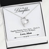 Daughter Love Mom - Together Forever Jewelry 14k White Gold Finish 