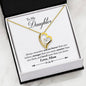 To My Daughter, Love Mom - Braver Stronger Smarter Jewelry 18k Yellow Gold Finish