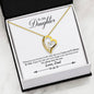 To Daughter Love, Dad - Love Forever Heart Necklace Jewelry 18k Yellow Gold Finish