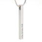 Dearest Mom, Custom Engraved 2 Sided Necklace Jewelry