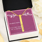 Dearest Mom, Custom Engraved 4 Sided Necklace Jewelry Gold Engraved 4 Sided Stick Necklace