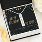 Happy Birthday! Birthstone Necklace with Custom Engraving Jewelry Birthstone Name Necklace (Stainless Steel)
