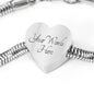 Trust in The Lord, White Heart Charm Bracelet Jewelry S/M Bracelet & Charm Yes