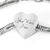 Trust in The Lord, White Heart Charm Bracelet Jewelry S/M Bracelet & Charm Yes 