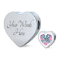 Trust in The Lord, White Heart Charm Bracelet Jewelry Heart Charm Only Yes