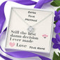 Best Decision Love Knot Necklace, Customize Your Special Message