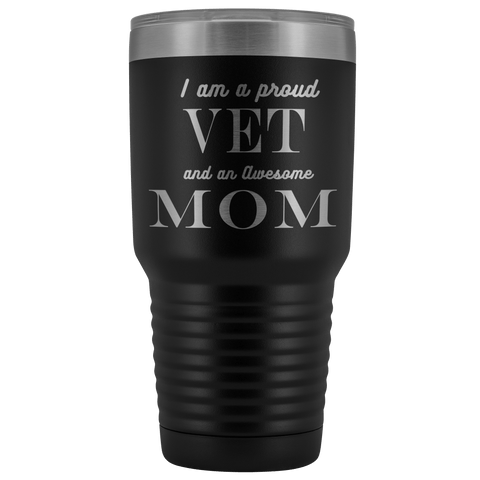 Image of Proud Vet, Awesome Mom Tumblers Black 