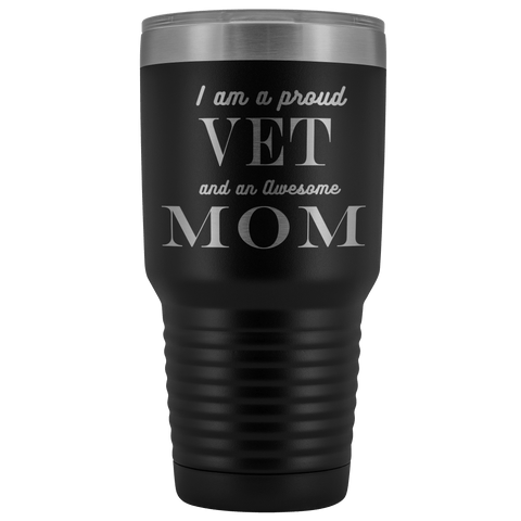 Image of Proud Vet, Awesome Mom Tumblers Black