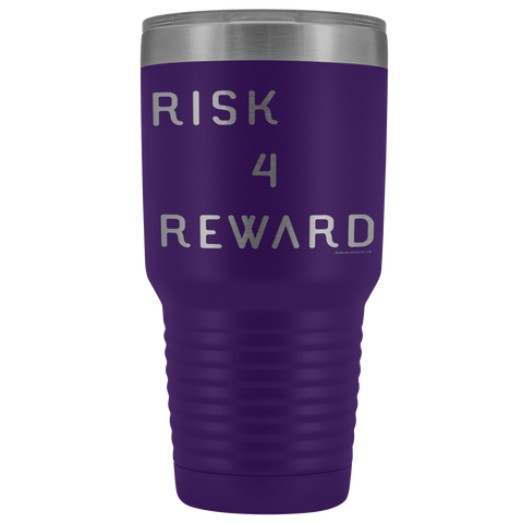 Image of Risk 4 Reward | Try Things and Get Rewards | 30 oz Tumbler Tumblers Purple 