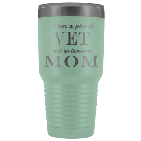 Image of Proud Vet, Awesome Mom Tumblers Teal 