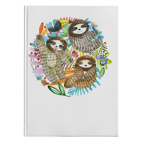 Image of Watercolor Sloth Trio | Hardcover Journal