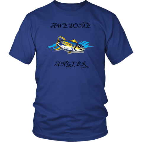 Image of You're An Awesome Angler | V.3 Pirate T-shirt District Unisex Shirt Royal Blue S