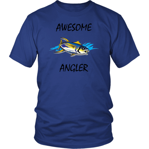 Image of You're An Awesome Angler | V.1 Mistral T-shirt District Unisex Shirt Royal Blue S