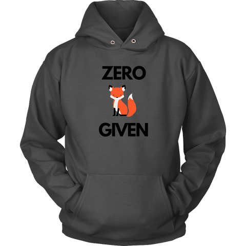 Image of Zero Fox Given T-shirt Unisex Hoodie Charcoal S