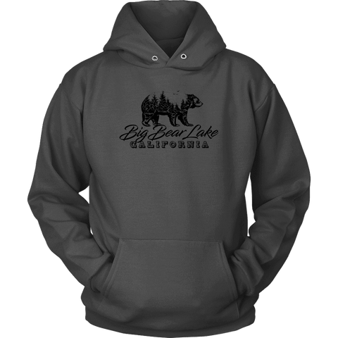 Image of Big Bear Lake California V.2, Hoodies and Long Sleeve T-shirt Unisex Hoodie Charcoal S