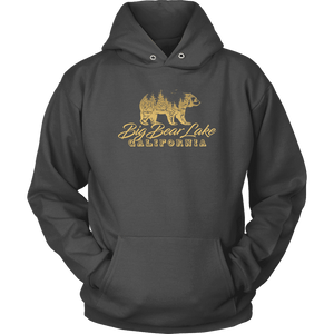Big Bear Lake California V.2, Gold, Hoodies Long Sleeve T-shirt Unisex Hoodie Charcoal S