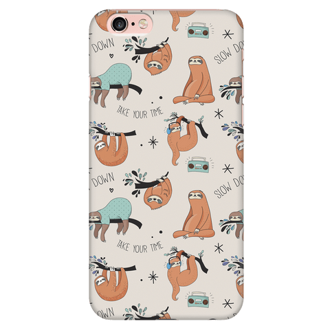 Image of Beige Sloth Collage Phone Case Phone Cases iPhone 6 Plus/6s Plus