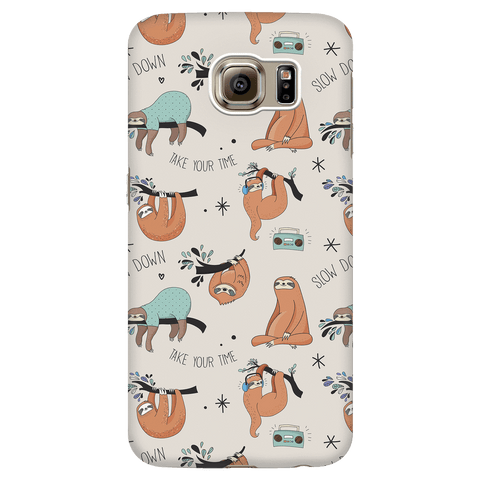 Image of Beige Sloth Collage Phone Case Phone Cases Galaxy S6