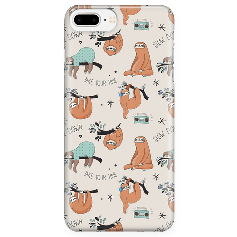 Image of Beige Sloth Collage Phone Case Phone Cases iPhone 7 Plus/7s Plus/8 Plus