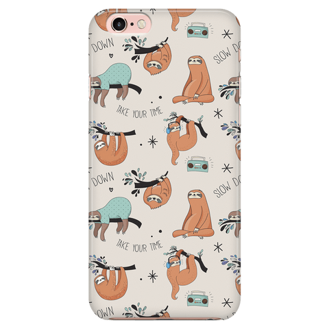 Image of Beige Sloth Collage Phone Case Phone Cases iPhone 7/7s/8