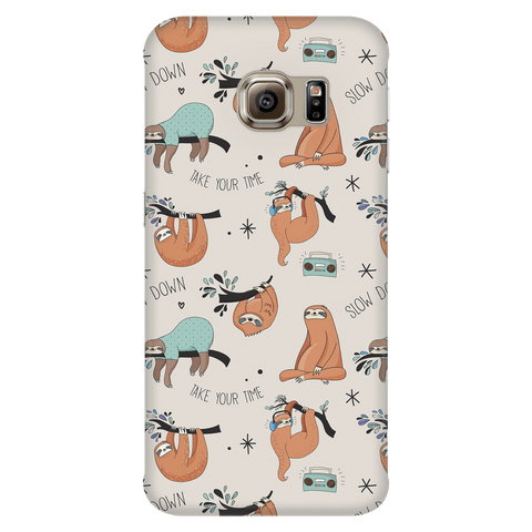 Image of Beige Sloth Collage Phone Case Phone Cases Galaxy S6 Edge