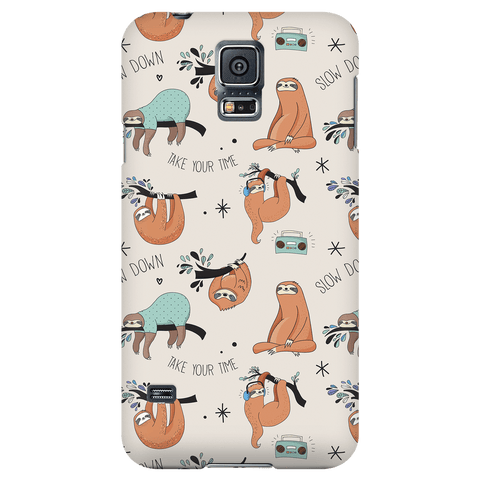 Image of Beige Sloth Collage Phone Case Phone Cases Galaxy S5