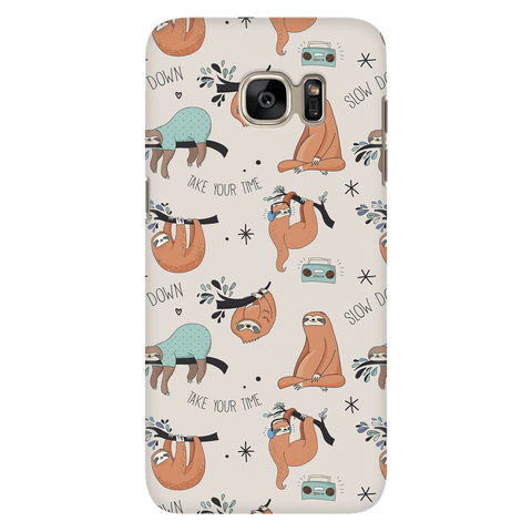 Image of Beige Sloth Collage Phone Case Phone Cases Galaxy S7