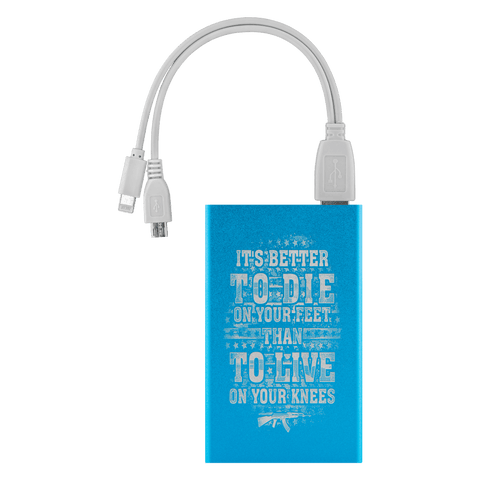 Image of Better To Die On Your Feet Power Bank Power Banks Light Blue