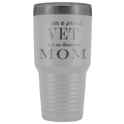 Image of Proud Vet, Awesome Mom Tumblers White 