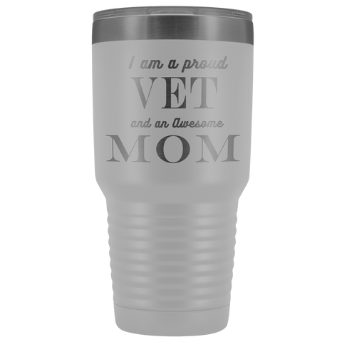 Image of Proud Vet, Awesome Mom Tumblers White